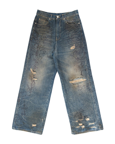 Tattoo Jeans Dark Blue