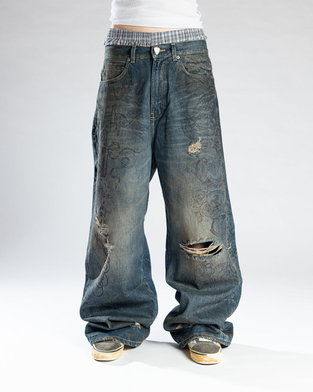 Tattoo Jeans Dark Blue