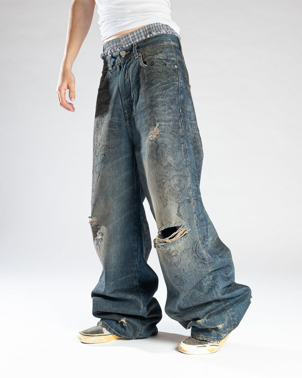 Tattoo Jeans Dark Blue