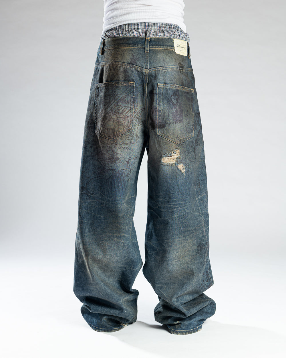 Tattoo Jeans Dark Blue