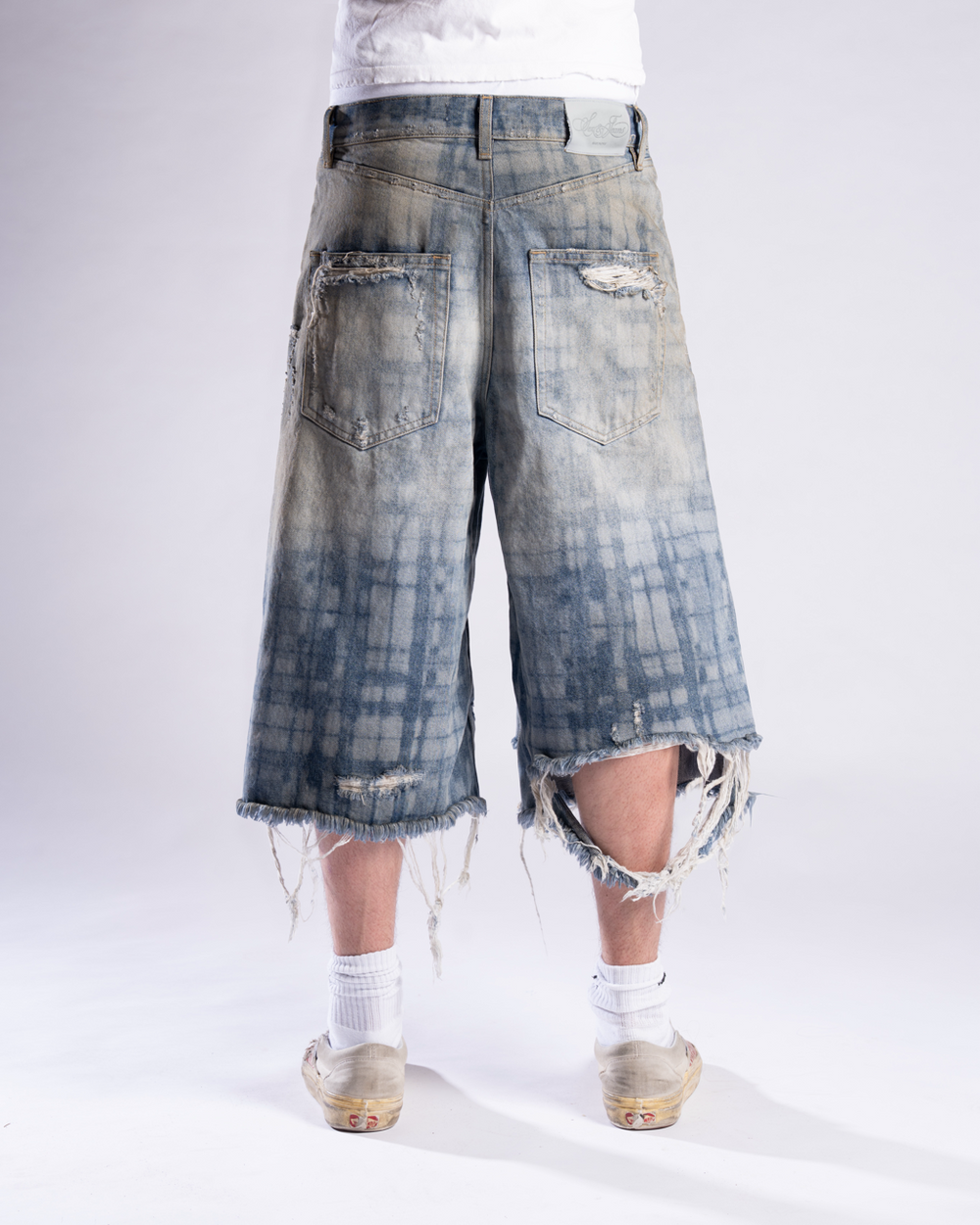 Lasered Plaid Shorts