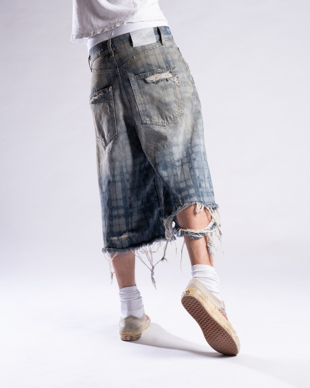 Lasered Plaid Shorts