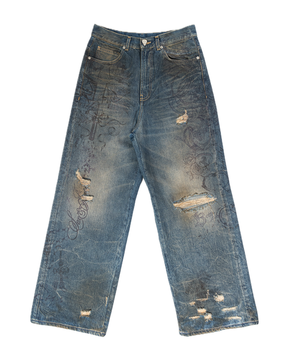 Tattoo Jeans Dark Blue – Sex&jeans®