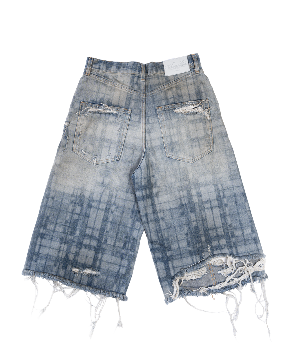 Lasered Plaid Shorts