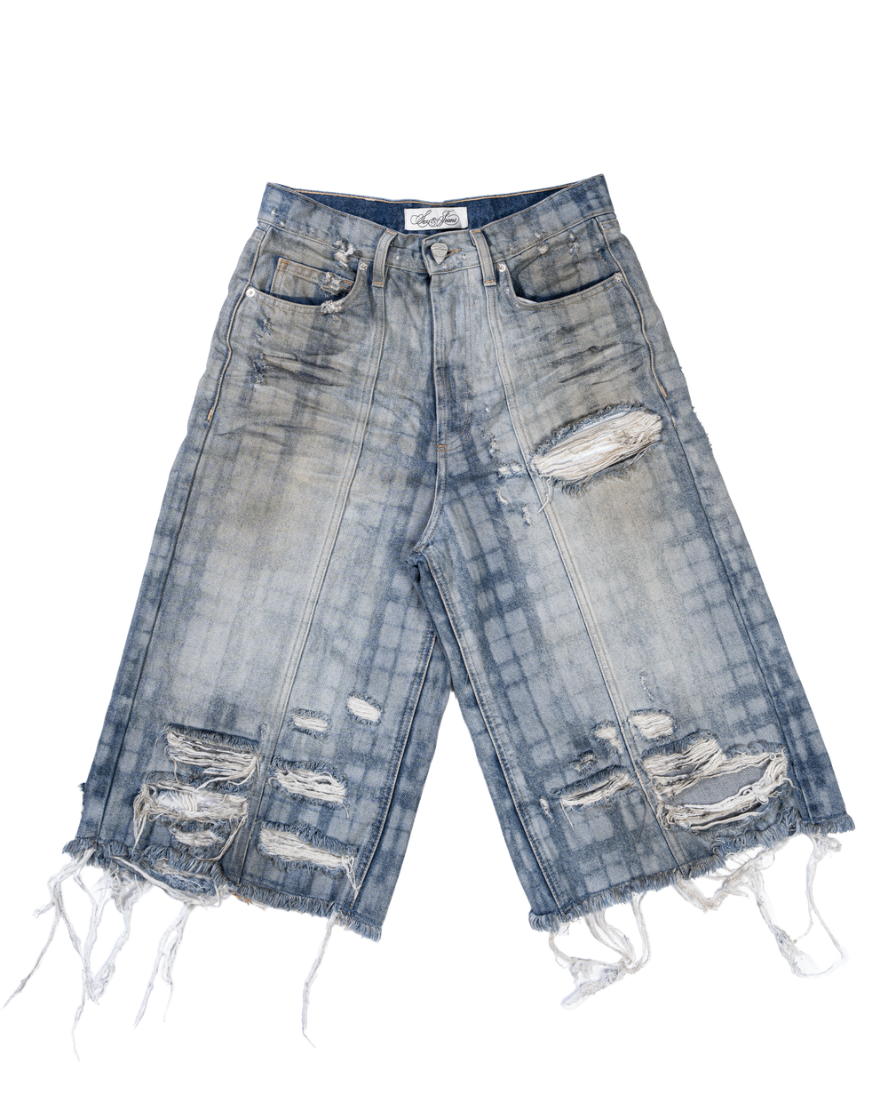 Lasered Plaid Shorts